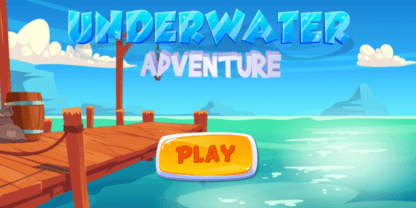 Screenshot of the title screen for Underwater Adventure, one of eSpark's 3rd grade reading games.