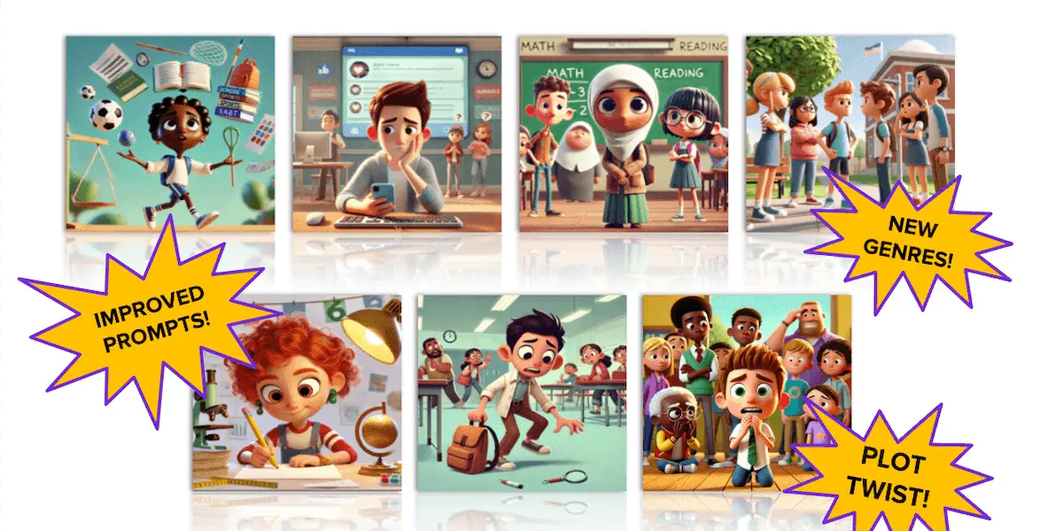 Collection of images from genre-based Choice Texts, including a variety of compelling settings and characters.